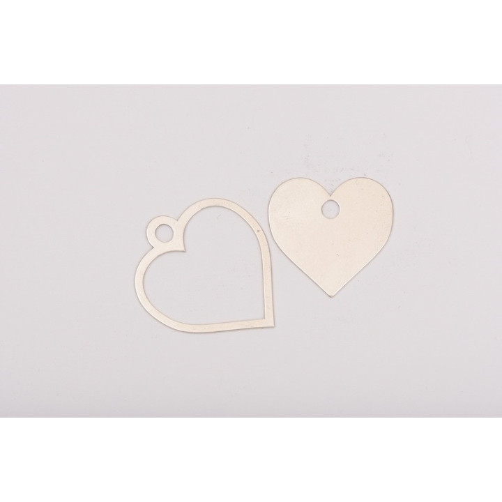 E0104-Pandantiv decupat argint 925 Set Inimi 15x15mm 0.5mm
