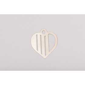 E0105-Pandantiv decupat argint 925 "Heart for engraving" 27x23mm 0.5mm