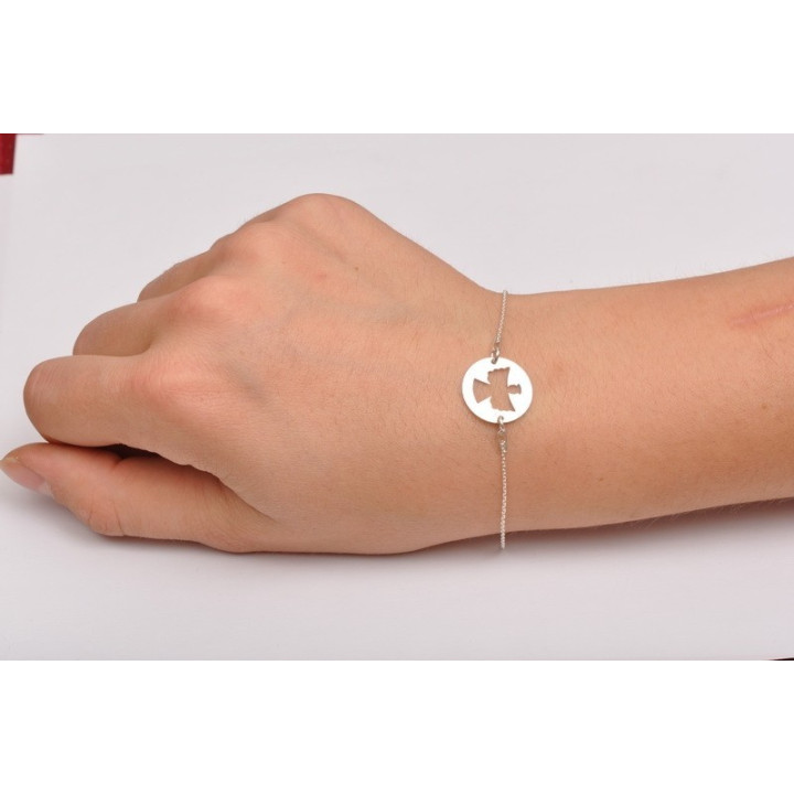 E0148-N-Banut 16.5mm decupat in forma de ingeras + link ingeras 10mm - bijuterii personalizate din argint | simoshop