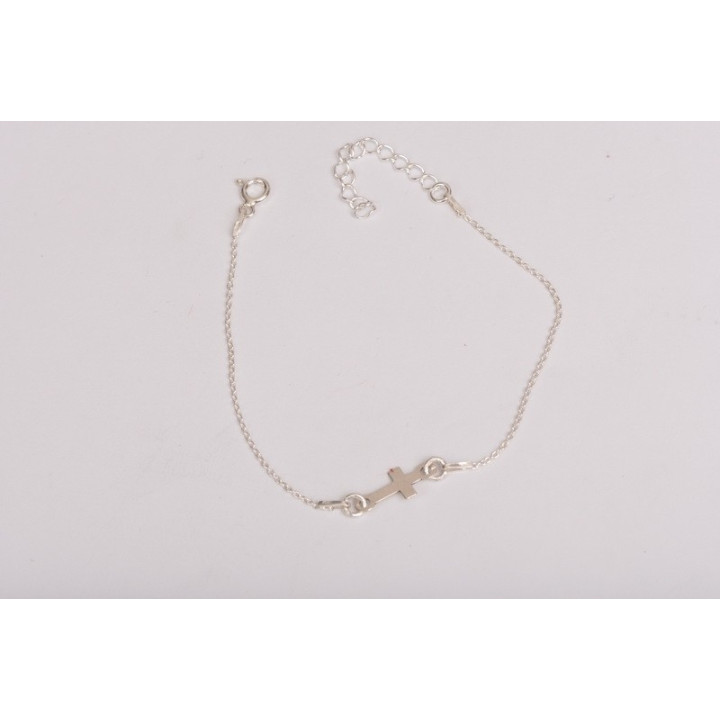 Pandant din argint cruciulita pentru bratara 15x6mm 0.4mm E0036-G