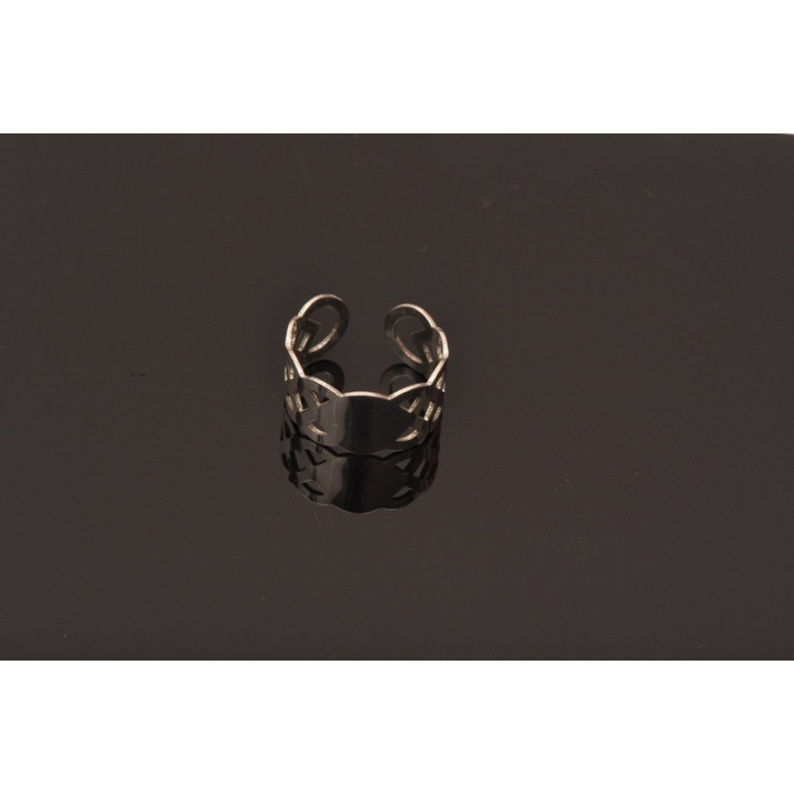 E0219 N Inel reglabil din argint motive celtice 9.5mm cu loc pentru gravura
