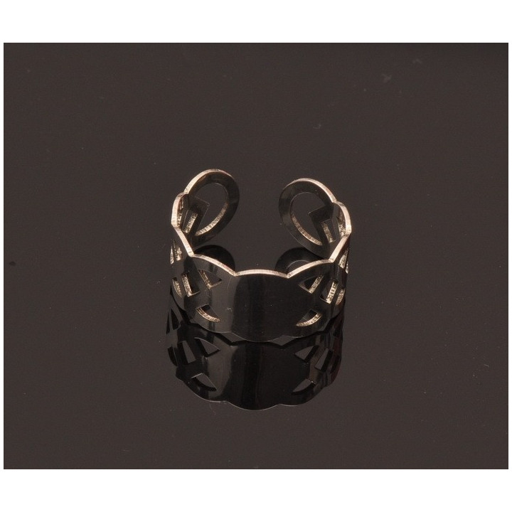 E0219 N Inel reglabil din argint motive celtice 9.5mm cu loc pentru gravura