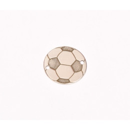 E0232-G-Decupaj link Minge fotbal din argint 925 12mmx0.33mm - 1 bucata