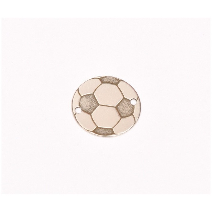 E0232-G-Decupaj link Minge fotbal din argint 925 12mmx0.33mm - 1 bucata