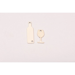 E0233-N-Decupaj set sticla+pahar din argint 925 0.5mm grosime - 1 bucata