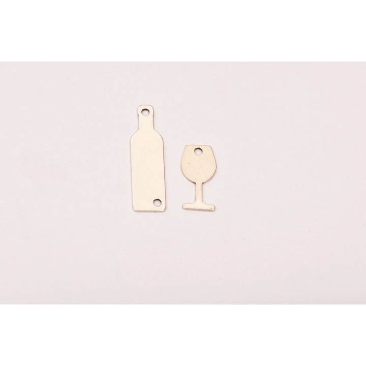 E0233-N-Decupaj set sticla+pahar din argint 925 0.5mm grosime - 1 bucata
