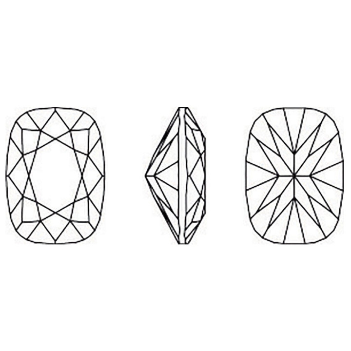 P0019-Swarovski Elements 4568 Rose Foiled 14x10 mm-1 buc