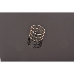 E0238 N Inel reglabil din argint cu inimioare 12mm  0.6mm