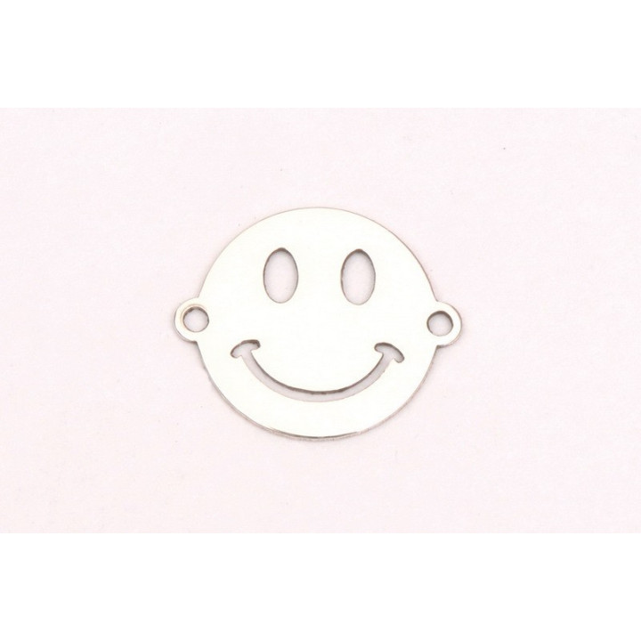 E0243-N-Link Smiley Face din Argint 925 dimensiuni 11x9x0.33mm-1buc