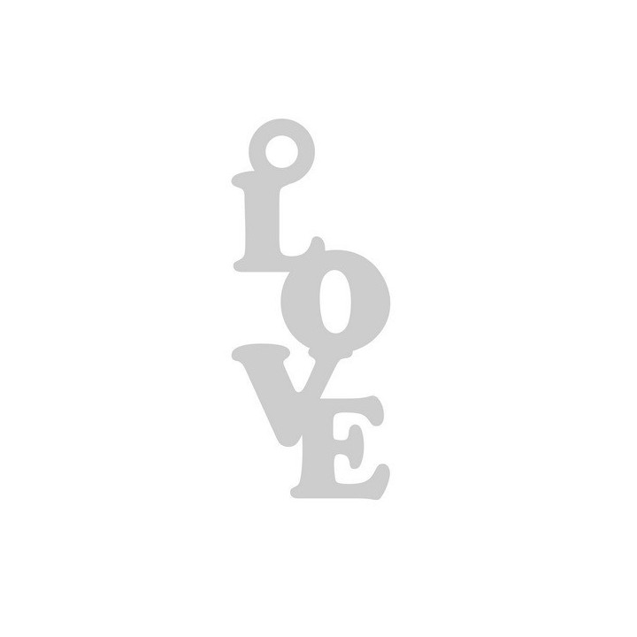 E0264-N-Pandant LOVE asimetric 25x10.4mm 0.6mm 1 buc