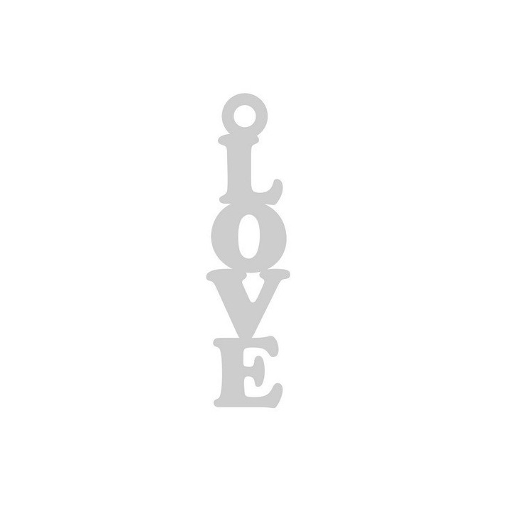E0265-N-Pandant LOVE 25x6.7mm 0.6mm 1 buc