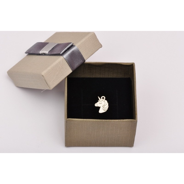 E0261-G-Pandant decupat Unicorn din Ag 925 14x9x0.5mm-1buc