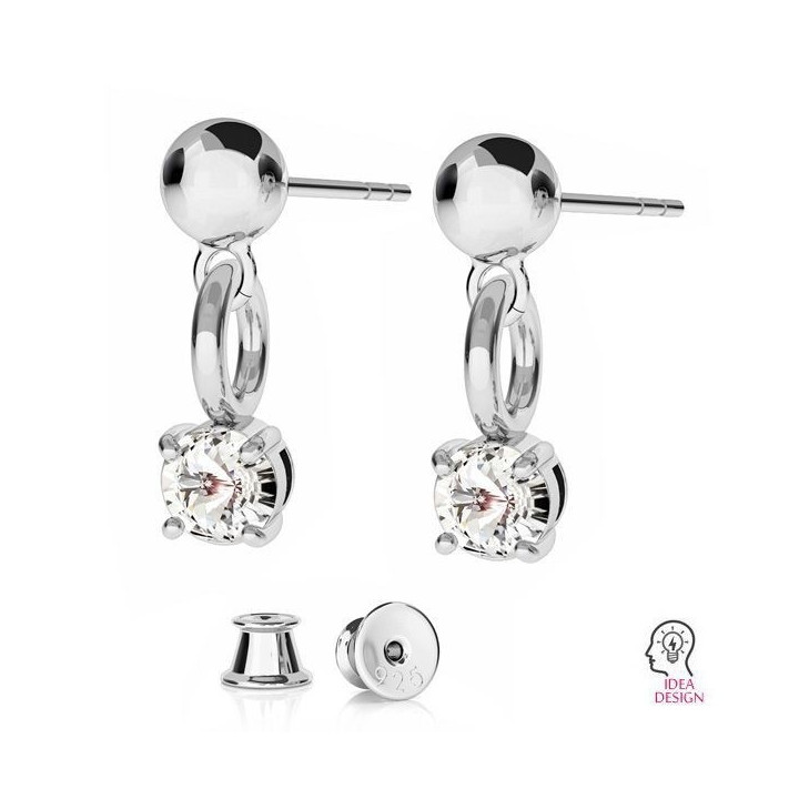 G0414-Pandantiv Argint 925 Crystal 3MM Zirconiu-1 bucata