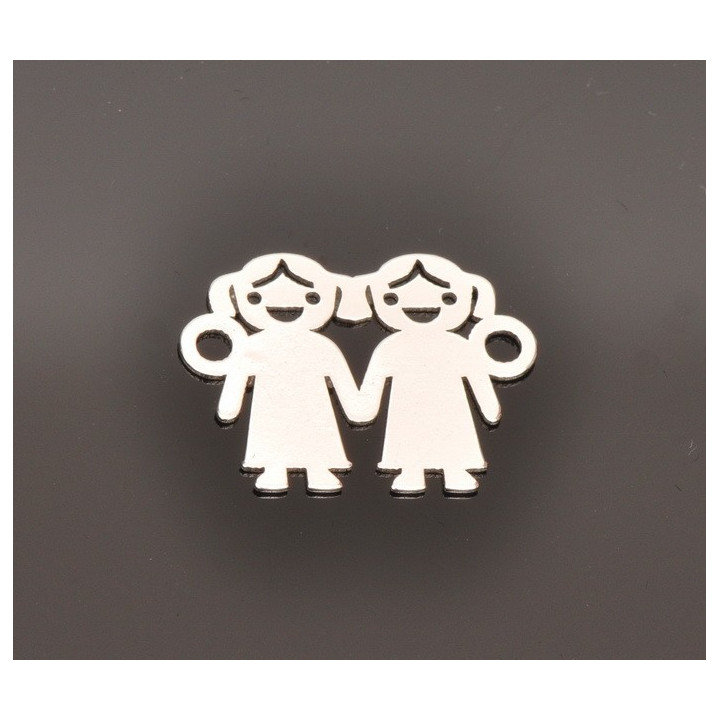 E0271-N-Link doua fetite -20x15x0.5mm -1 buc