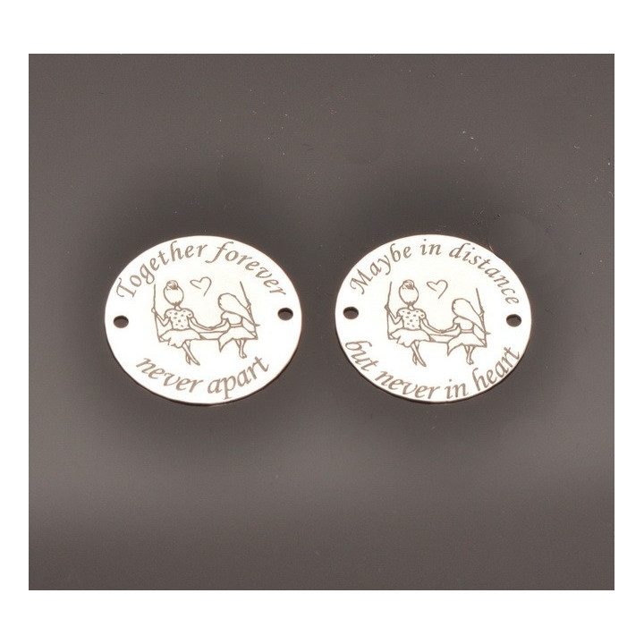 E0272-G-Link Set "Never apart" Argint 925 diametru 16.5 mm(0.33mm)-2 buc