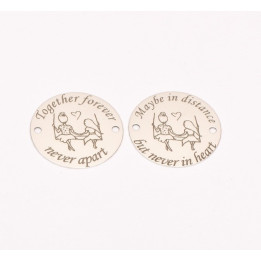 E0272-G-Link Set "Never apart" Argint 925 diametru 16.5 mm(0.33mm)-2 buc