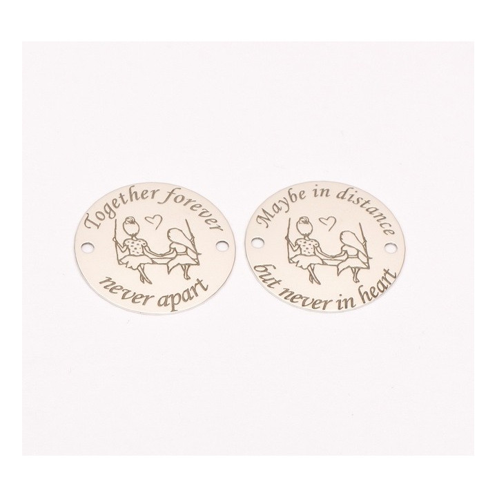 E0272-G-Link Set "Never apart" Argint 925 diametru 16.5 mm(0.33mm)-2 buc