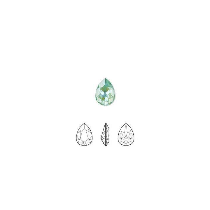 P0060-Swarovski Elements 4320 Silky Sage DeLite 14x10mm-1 buc