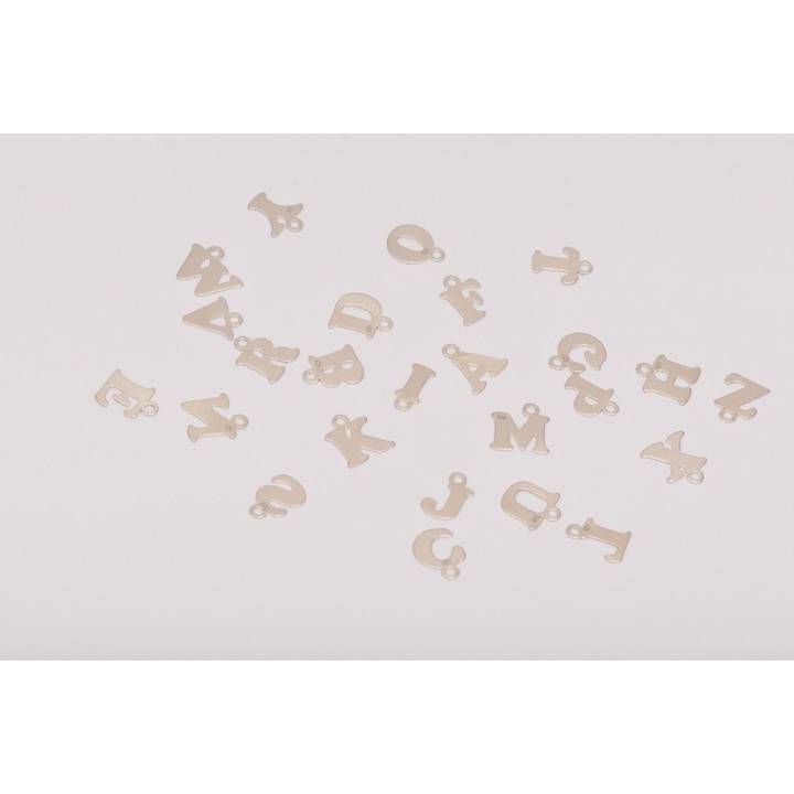 E0277-N-Pandant litera din argint 925 11mm 0.5mm