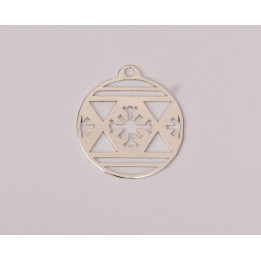 E0286-N-Charm Glob Snowflake 16.5mm 0.4mm  1 buc