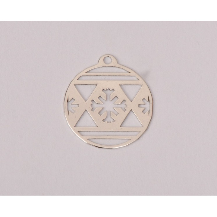 E0286-N-Charm Glob Snowflake 16.5mm 0.4mm  1 buc