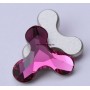 P1843-SWAROVSKI ELEMENTS 2708 Fuchsia 8x8.7mm 1 buc - bijuterii personalizate din argint | simoshop