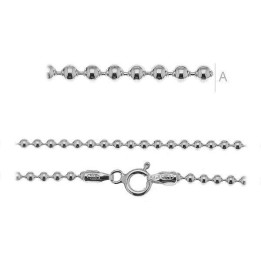 G0453-Bratara argint 925 cu bilute 21 cm lungime-1buc