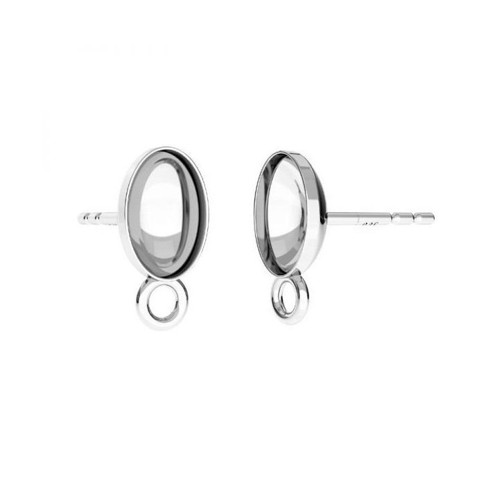 G0542-Tija cu agatatoare 4120 Oval Fancy Stone 8x6mm-1buc