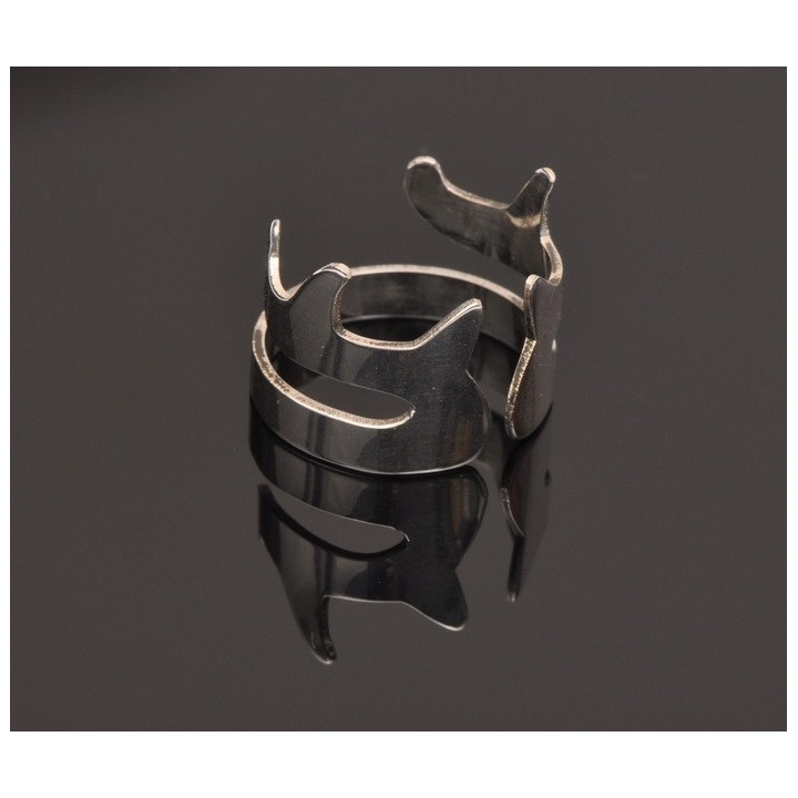 F0043 N Inel reglabil din argint coarne stilizate 0.8mm