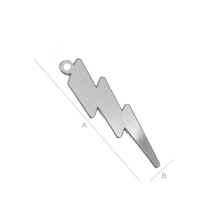 G1967-Charm Fulger argint 925 cu za 28MM
