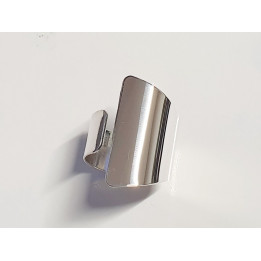 F0010 N Inel reglabil din argint 925 asimetric 25mm/10mm  0.6mm
