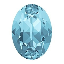 0253-SWAROVSKI ELEMENTS 4120 Aquamaine Foiled 8x6mm-1buc