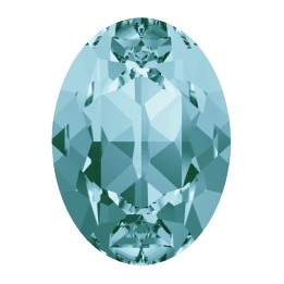 0267-SWAROVSKI ELEMENTS 4120 Light Turquoise Foiled 8x6mm-1buc