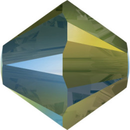 2458-SWAROVSKI ELEMENTS 5328 Crystal Iridescent Green 4mm-1buc - bijuterii personalizate din argint | simoshop