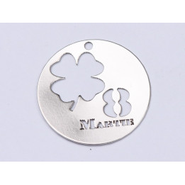 E0334 N Charm din argint 16.5mm cu 8 Martie 0.33mm 1 buc