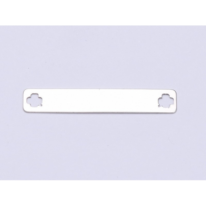 Placuta din argint cu trifoi pentru bratara 30x5mm 0.4mm E0338 N