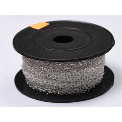 G1031-Lantisor zale rotunde 2.5mm x 0.5mm PRET 10 CM - bijuterii personalizate din argint | simoshop