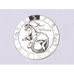 E0359 G Link din argint 925 gravat cu zodia Capricorn 16mm 0.33mm