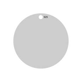 G0053 Charm banut argint cu o gaura 22mm 0.50mm fara za 1 buc - bijuterii personalizate din argint | simoshop