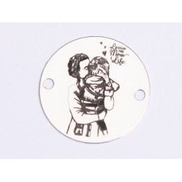 E0391 G Link din argint Loving the mothers life  16.5mm 0.33mm