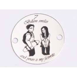 E0394 G Link din argint 7 Bilion smiles  16.5mm 0.33mm