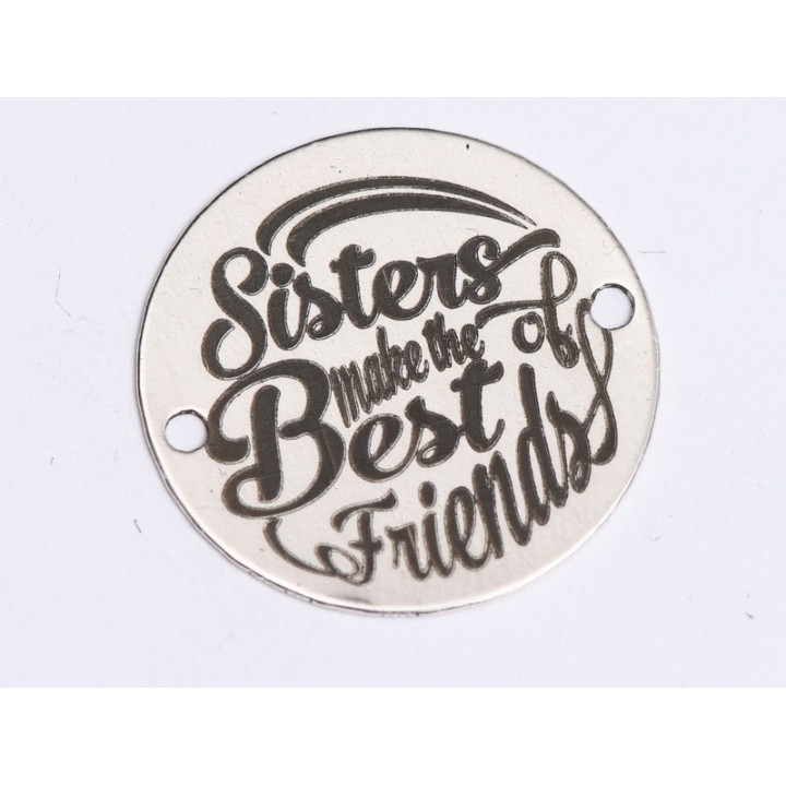 Banut din Argint 925 Sisters Make the Best Friends 16.5 mm E0400