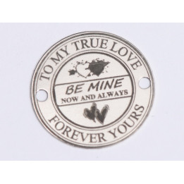 E0404 G Link din argint To my true love 16.5mm 0.33mm