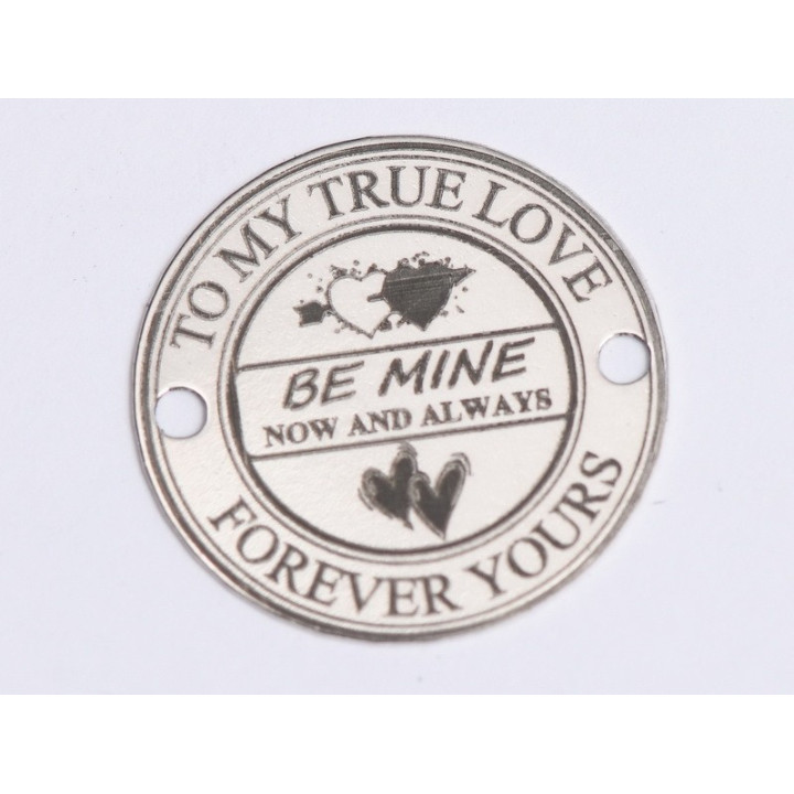E0404 G Link din argint To my true love 16.5mm 0.33mm