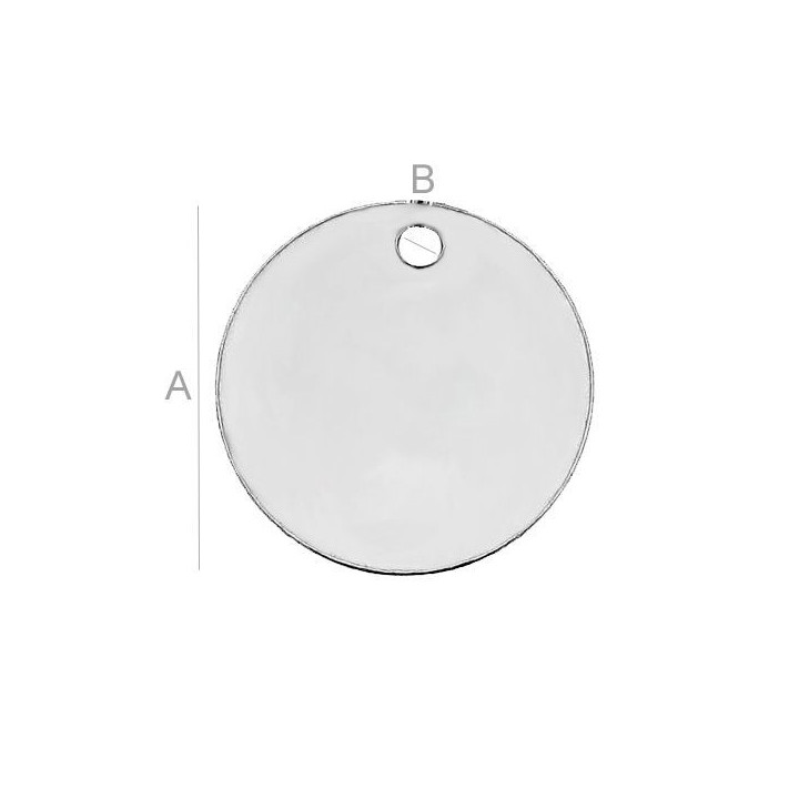 G0292-N-Charm banut argint cu o gaura 9mm 0.4mm