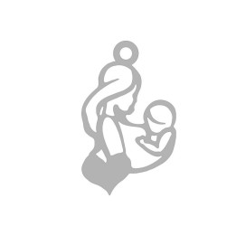 E0195-Charm din argint mama cu sugarul si inimioara 25x15mm 0.5mm