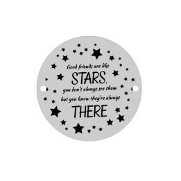 E0453 GS Link din argint Friends are like stars  Ver.2 16.5mm 0.33mm