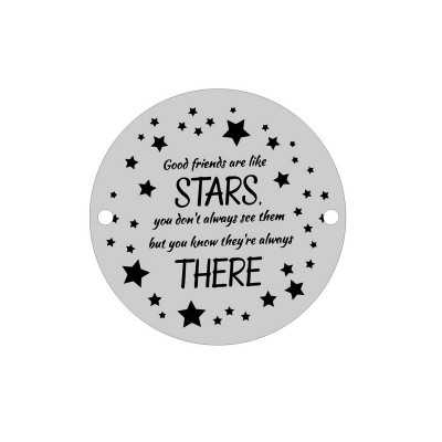 Banut argint 925 Good Friends Are Like Stars 16.5 mm E0453