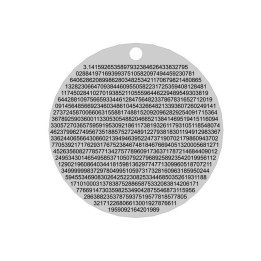 E0459 GS Link din argint cu 1000 zecimale ale lui PI  16.5mm 0.33mm