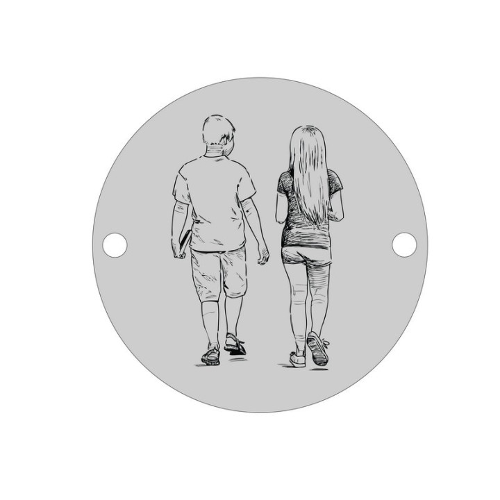 E0469 GS Link din argint adolescenti 16.5mm 0.33mm